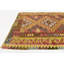 Tapis de zone en laine rouge/brun/vert 3 pi 3 po x 4 pi 8 po one-of-kind-noué la main Doorfield