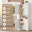 Armoire de cuisine autoportante de 70 po de hauteur avec 4 portes et tablettes réglables, huche de rangement moderne-843766923