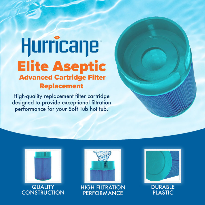 Hurricane Elite Aseptic Pool Cartridge Filter Replacement for Soft Tub 5020