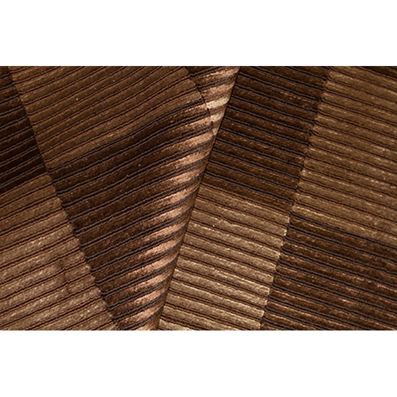 Wool Checkered Area Rug in Dark Brown