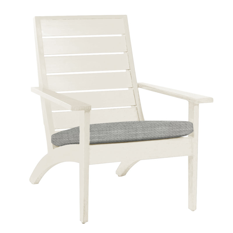Kennebunkport Aluminum Adirondack Chair - Chalk, Rollo Silver, Welt, Chalk