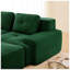 Canapé modulaire à assise profonde en velours côtelé modulaire à 4 places l 150,4 po x P 69,7 po x H 27,1 po Evergreen