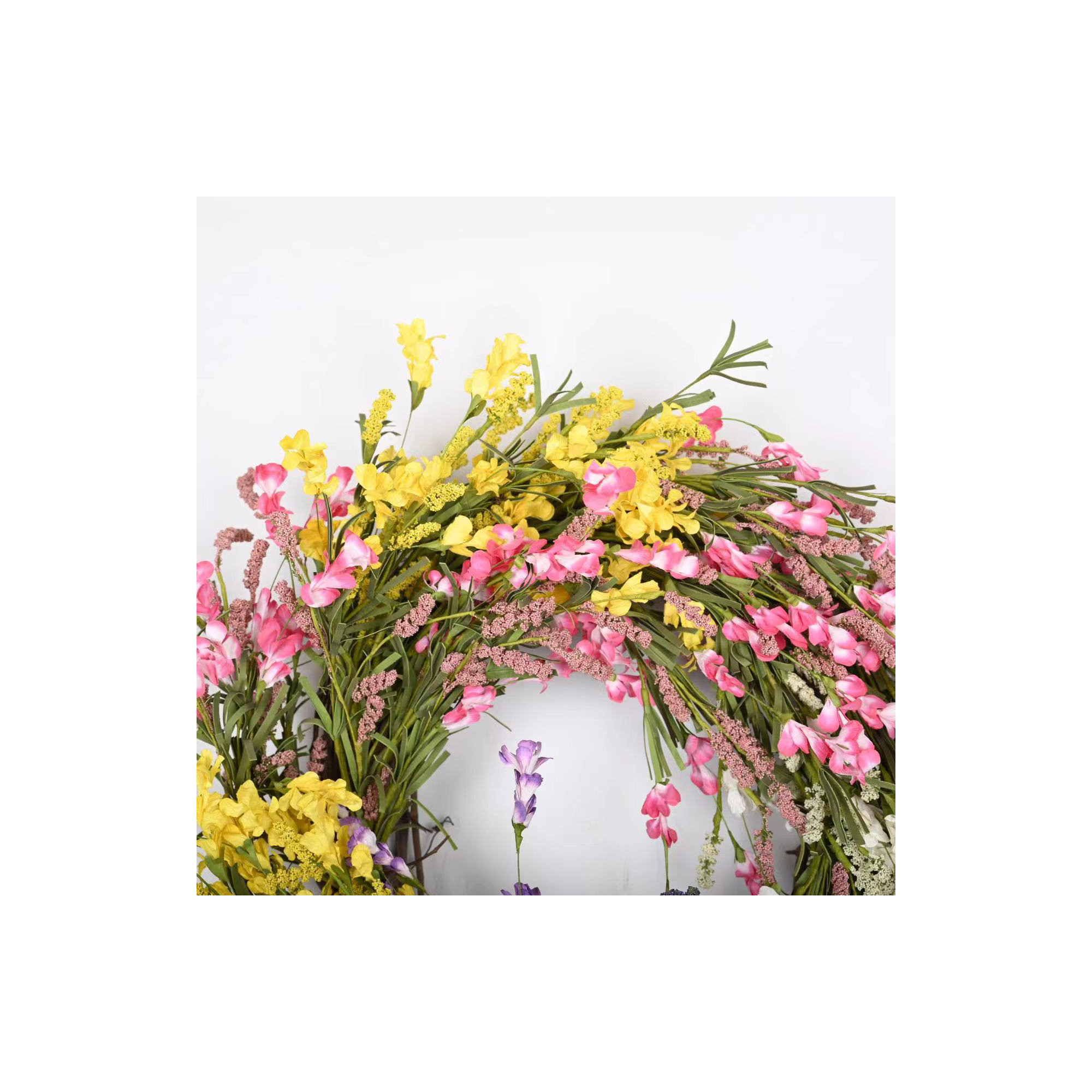 26" Blossom Wildflower Spring Front Door Wreath, Mix
