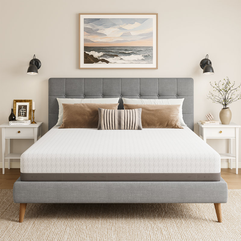 Gel Memory Foam Mattress – Breathable Removable Cover, Cooling Gel Layer, High-Density Support Foam, Pressure Relief & Motion Isolation, Easy Setup