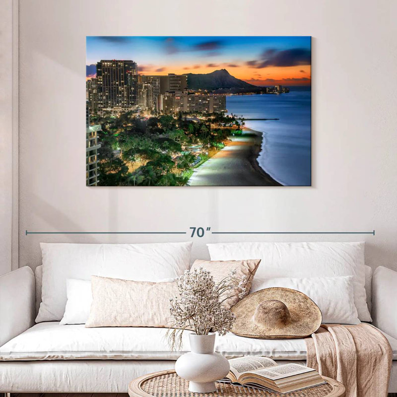 Gillard Waikiki Coast Sundown, H 30 po x l 45 po