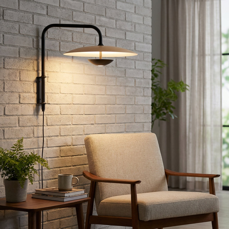 Applique murale moderne industrielle à DEL avec bras réglable - applique en aluminium noir mat, lumière blanche chaude de 8 W (3 000 K) pour la chambre à coucher, le couloir ou le café