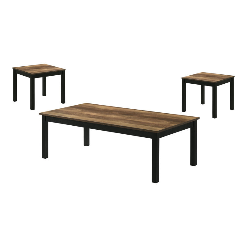 Ensemble de tables basses 3 pièces Brudan, Brun