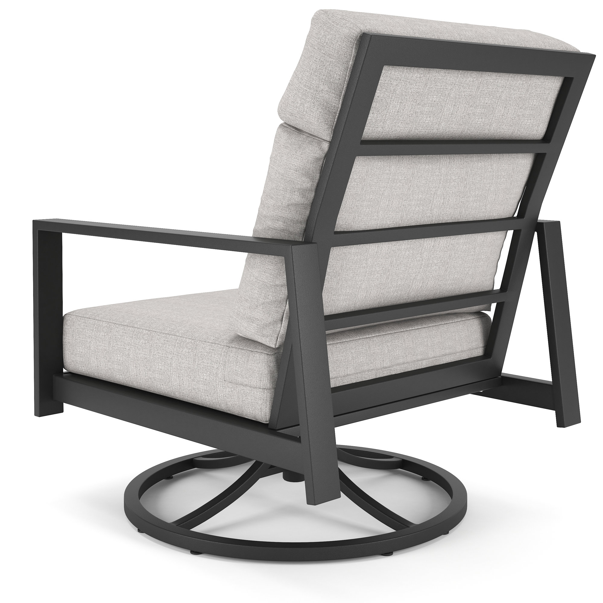 Townsend Metal Outdoor Rocking Chair With Sunbrella Cushion, Canvas Granite