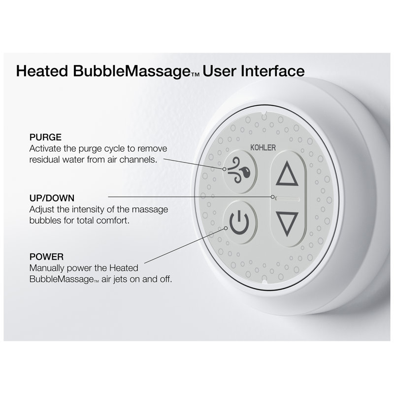 Archer 72" x 36" Alcove Air Acrylic Bathtub Heater Included, Dune, Left