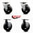 4-Piece Rubber and Cast Iron Caster Set