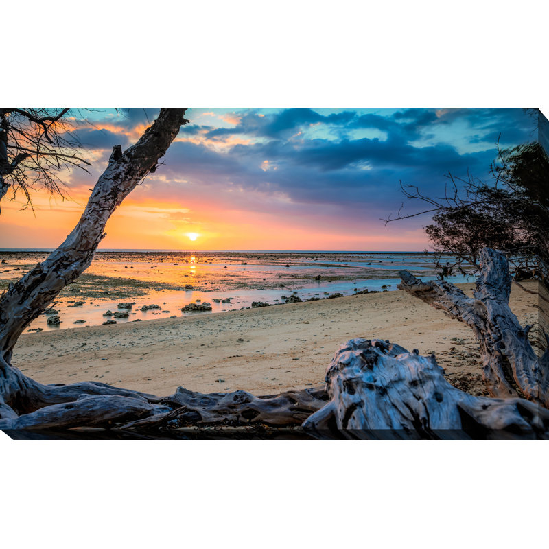 Reproduction de photo sur toile tendue, "spectaculaire coucher de soleil dans les îles gili", H 36 po x l 60 po x P 1,5 po