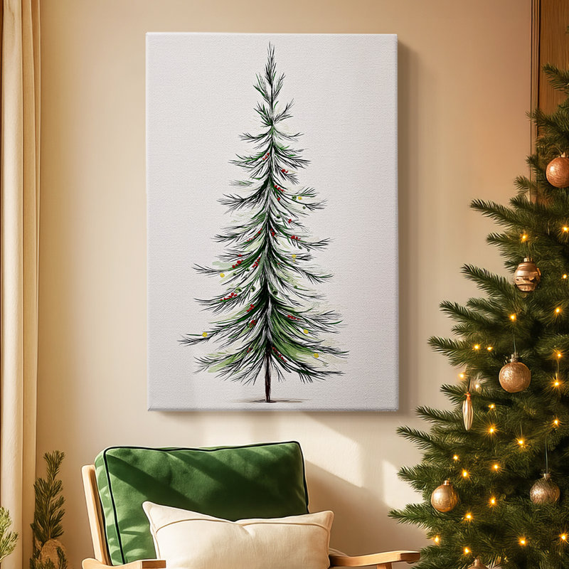 «Silver Snow Blessing» - Toile tendue avec châssis de qualité supérieure, H 12 po x l 8 po