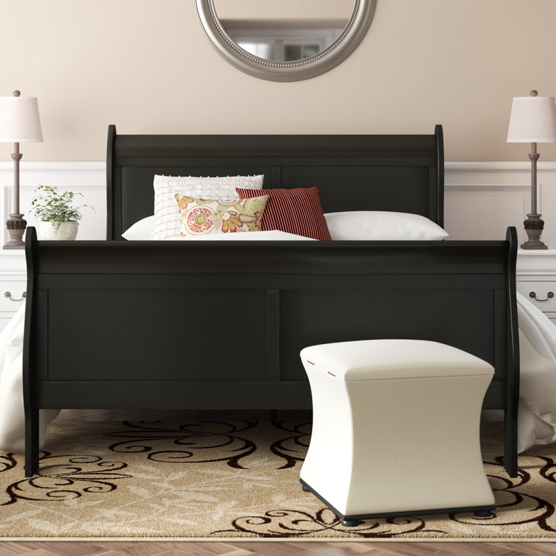Staats Bed, Black, Queen
