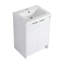 Meuble-lavabo de salle de bain autoportant 24 po avec lavabo en résine blanc brillant (LPB120D24GWH-GRB2440)