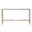 Console 56,5 x 14 x 30 po or antique, plateau en miroir