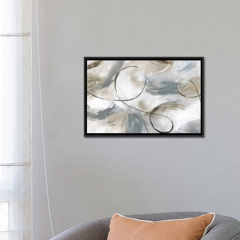 Staccato par Nan - reproduction d'art sur toile tendue, H 18 po x l 26 po x P 1,5 po, Toile avec cadre noir