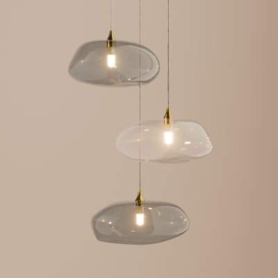 Kloud 3 Small Globe Lights In Mixed Glass Colors
