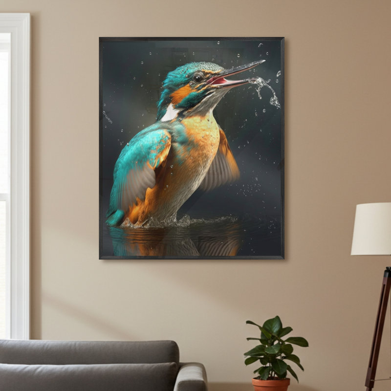 Single Picture Frame LED Illuminated Wall Art Wall Art on Glass / Aluminium, 60 cm H x 50 cm W