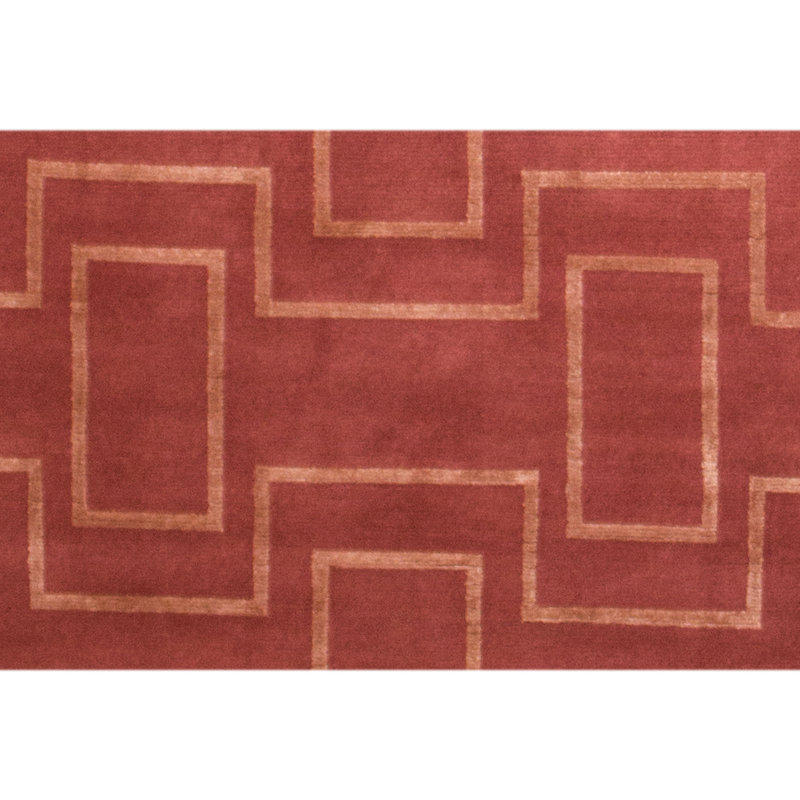 Hand Knotted Area Rug in Jalapeno, Rectangle 6' x 9'