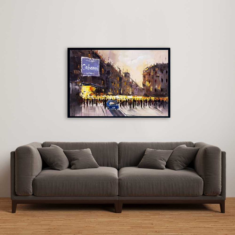 Ready for the show - Yellow Places Framed Canvas Decor