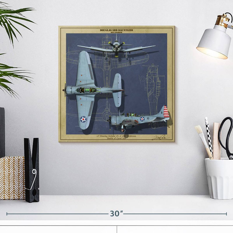 Bomber Laive SBD Dauntless Dive, H 16 po x l 16 po
