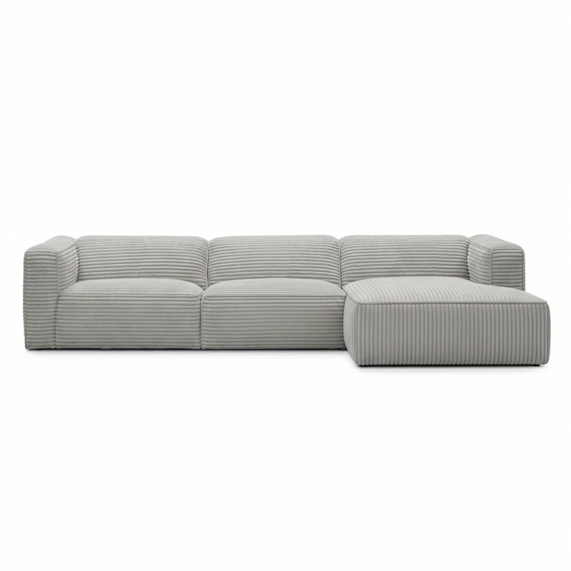 Suzue Corner Sofa, Right Hand Facing, Grey