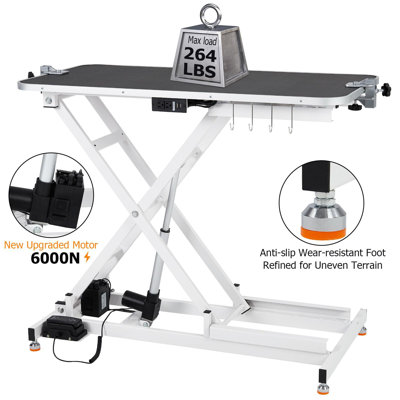 Table de toilettage électrique pour chien, table de toilettage électrique robuste pour animaux de compagnie et grands chiens Hauteur réglable: 9,4 po à 39,4 po avec bureau antidérapant