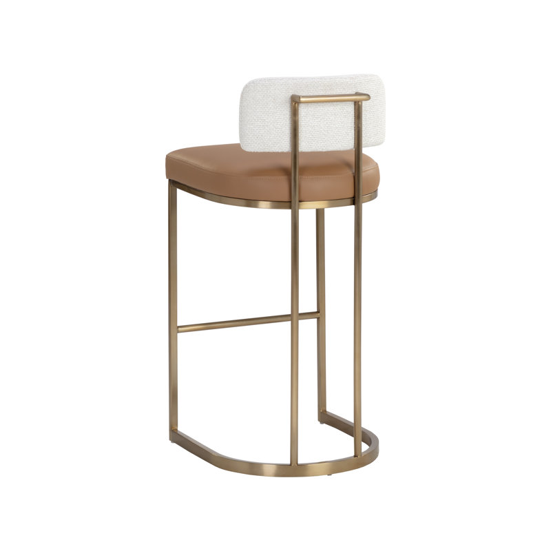 LARISSA BARSTOOL - NAPA COGNAC / RHEA LIGHT BARLEY, Bar Stool (30.5" Seat Height), Napa Cognac/Rhea Light Barley