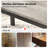 71 Inch Rectangle Dining Table for 6-8 People, Industrial Brown Kitchen Table with Metal Legs, Round Corners, Large Wooden Computer Desk Writing Desk for Dining Room, Living Room