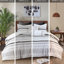Édredon Modern Chic - imprimé de coton noir / blanc avec motif de pampilles double / grand-124265068