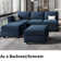 Velvet & Terry Fabric Adjustable 2 Arms, Armrest Backrest for Modular Sofa