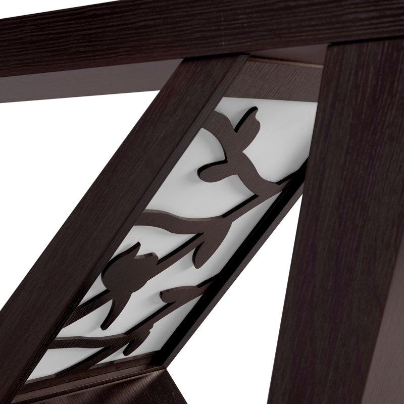 Console Tanasa avec éclairage DEL, Bois brun foncé