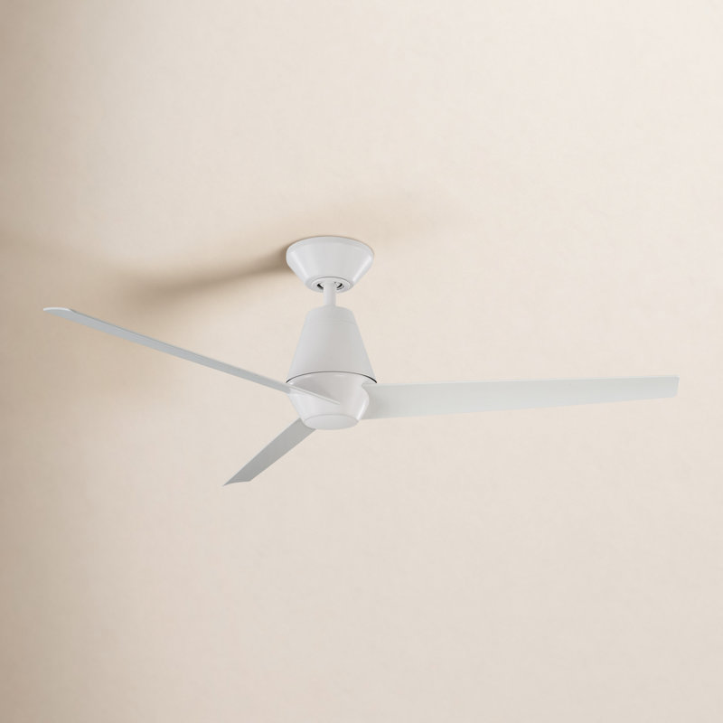 Ventilateur de plafond à 3 pales de 52 po pour l'extérieur et l'intérieur avec hélice et température de couleur sélectionnable incluse