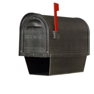 Aluminum Post Mounted Mailbox with Magnetic Closure