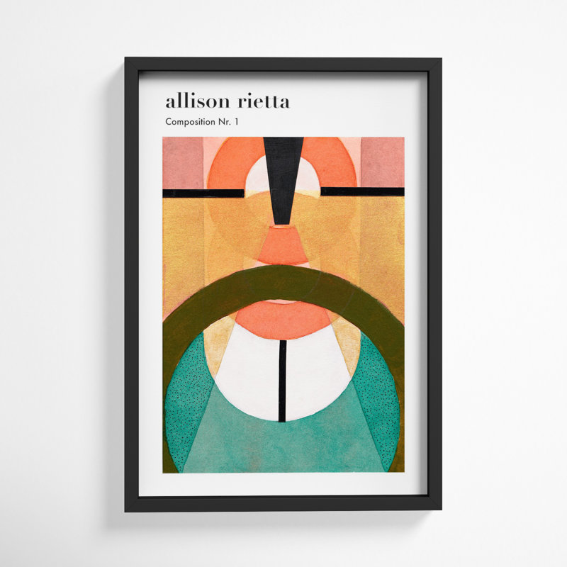 Composition Nr. 1 by Allison Rietta, Black Framed, 20" H x 14" W x 1.25" D