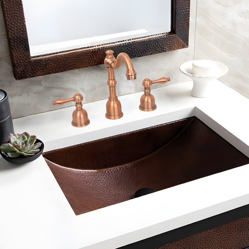 Widespread 2-handle Bathroom Faucet, Copper