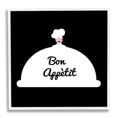 " Bon Appetit Phrase Mustache Chef Modern Design " by Bellassai Art