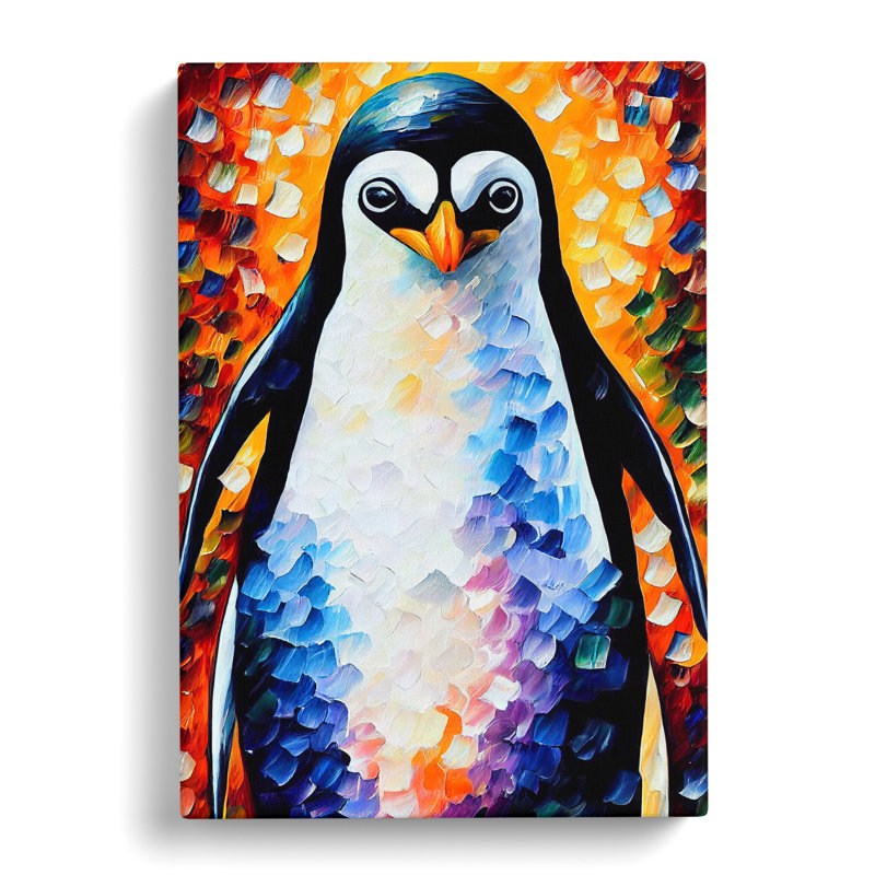 XC1022-3499X Penguin Portrait No.3 - Wrapped Canvas Print, 60cm H x 40cm W x 2cm D, Wapped Canvas