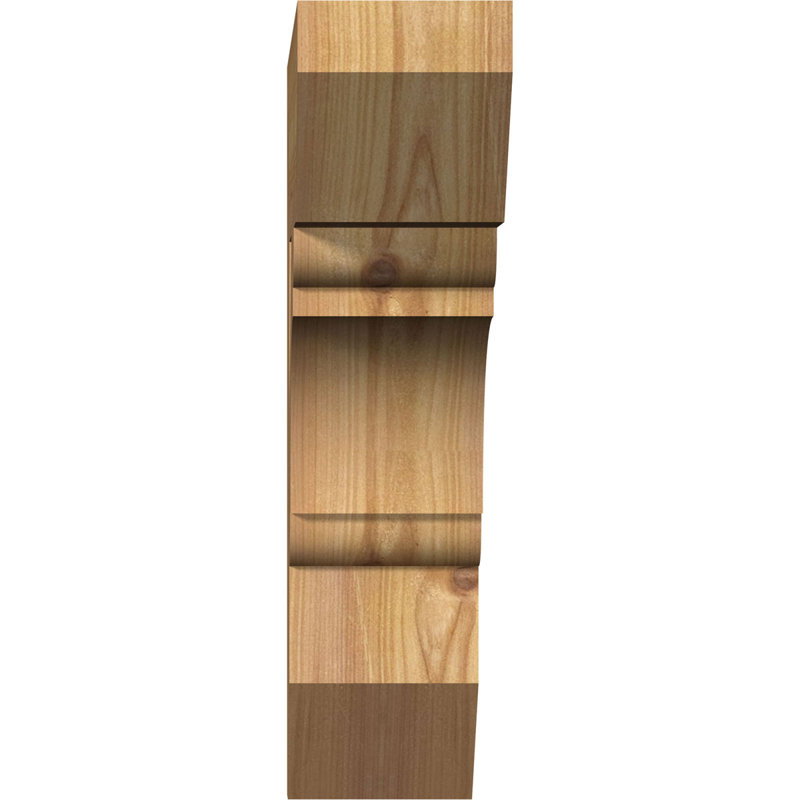 Support latté 3 1/2 "x P 14" x H 14 ", cèdre rouge occidental, Cèdre rouge de l'Ouest (lisse), H 14 po x l 3,5 po x P 14 po