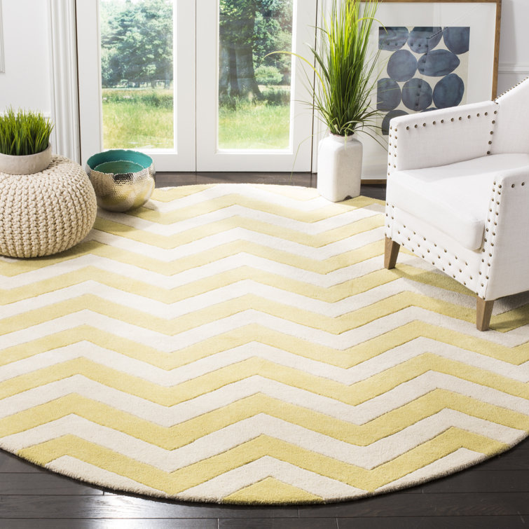 Saunderstown Chevron Wool Hand Woven Area Rug