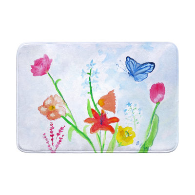 Pastel Garden Bath Mat