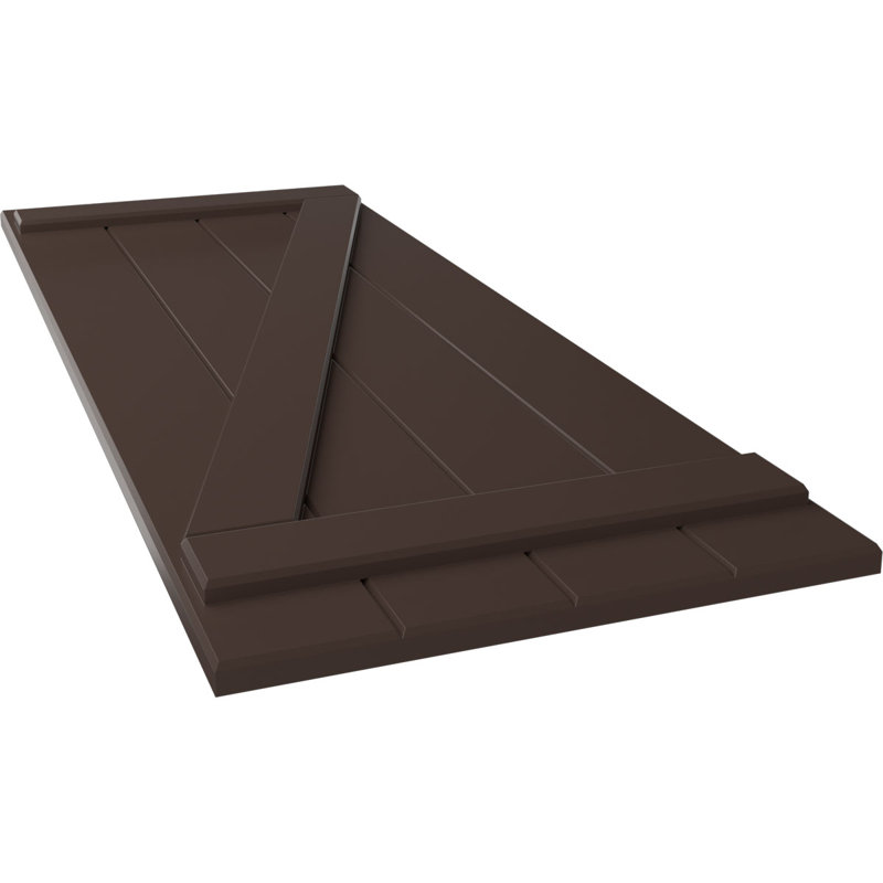 Volets en PVC True Fit, Brun raisin, 21.5", 79"