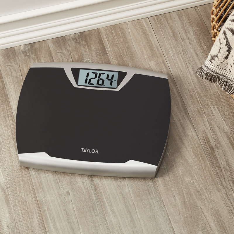 Pèse-personne numérique Taylor, très grande capacité de 440 lb, tapis antidérapant caoutchouté