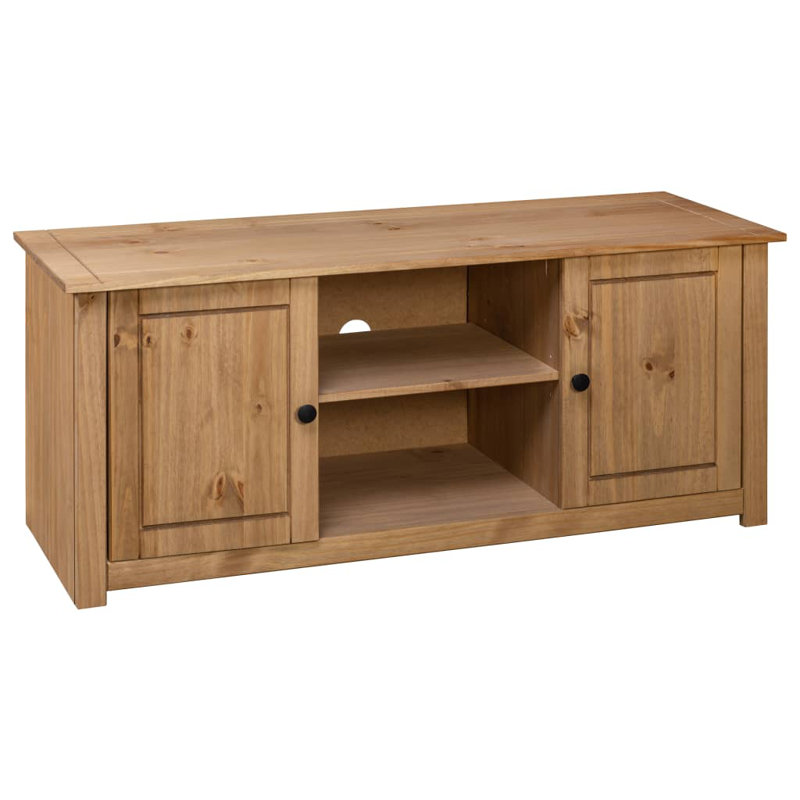 Meuble télé en bois massif Simonetti, Brun