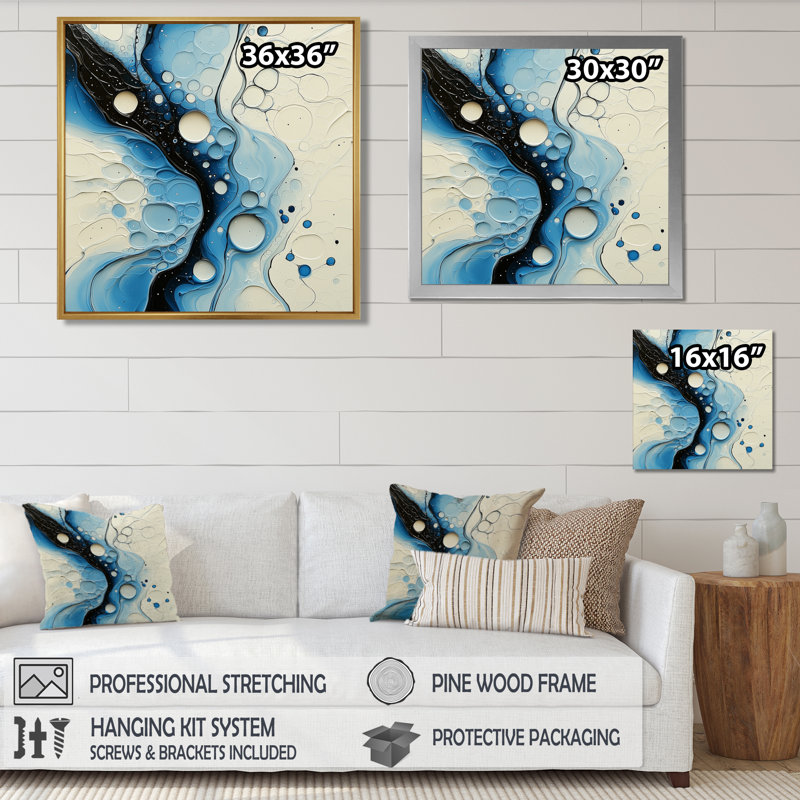 «Ontario», art décoratif mural, Impression encadrée flottante, Noir, noir, noir, noir, H 16 po x l 16 po