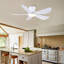 Ventilateur de plafond encastré à profil bas 32/36/46/52 po avec éclairage et télécommande-649039931-649039929