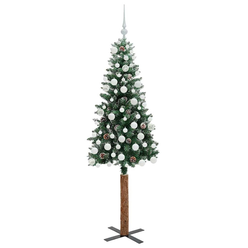 Slim Christmas Tree with 150 LEDs, White, 5.91' H