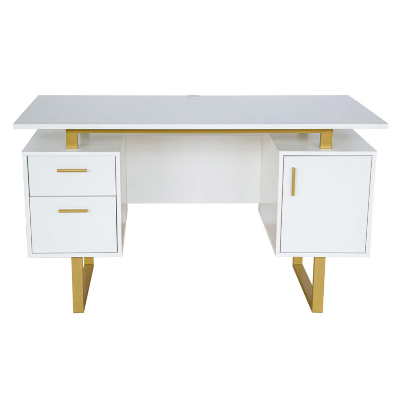 Bureau pour bureau avec tiroirs et rangement, l 51,25 po