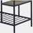 Rustic oak and black open kitchen island