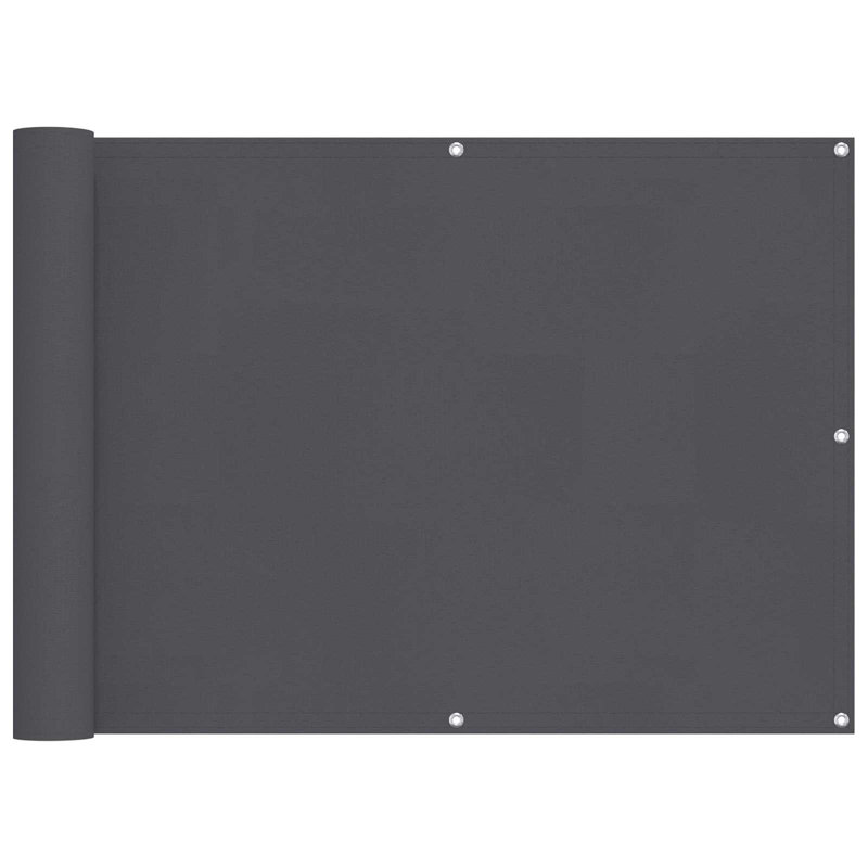 Vidaxl Balcony Screen Outdoor Privacy Screen Fence Patio Screen Oxford Fabric, 75cm H x 200cm W, Anthracite